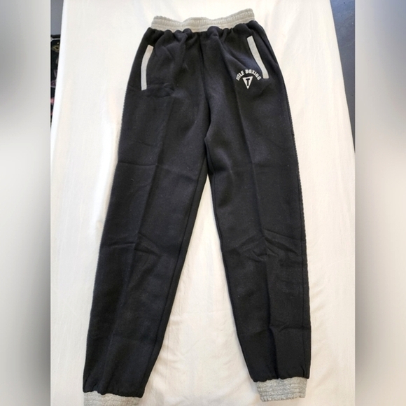 Title Boxing Men's Black Grey Training Joggers Warm Pockets, sz XL - Picture 1 of 15